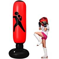 Los mejores  - Saco de Boxeo Inflable para niños Saco de Boxeo de 160 cm con Soporte Saco de Boxeo autoportante Robusto para…